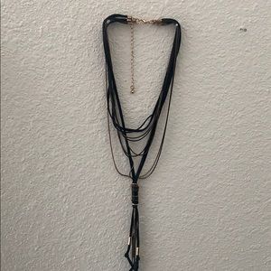 Free People Black Layered Necklace